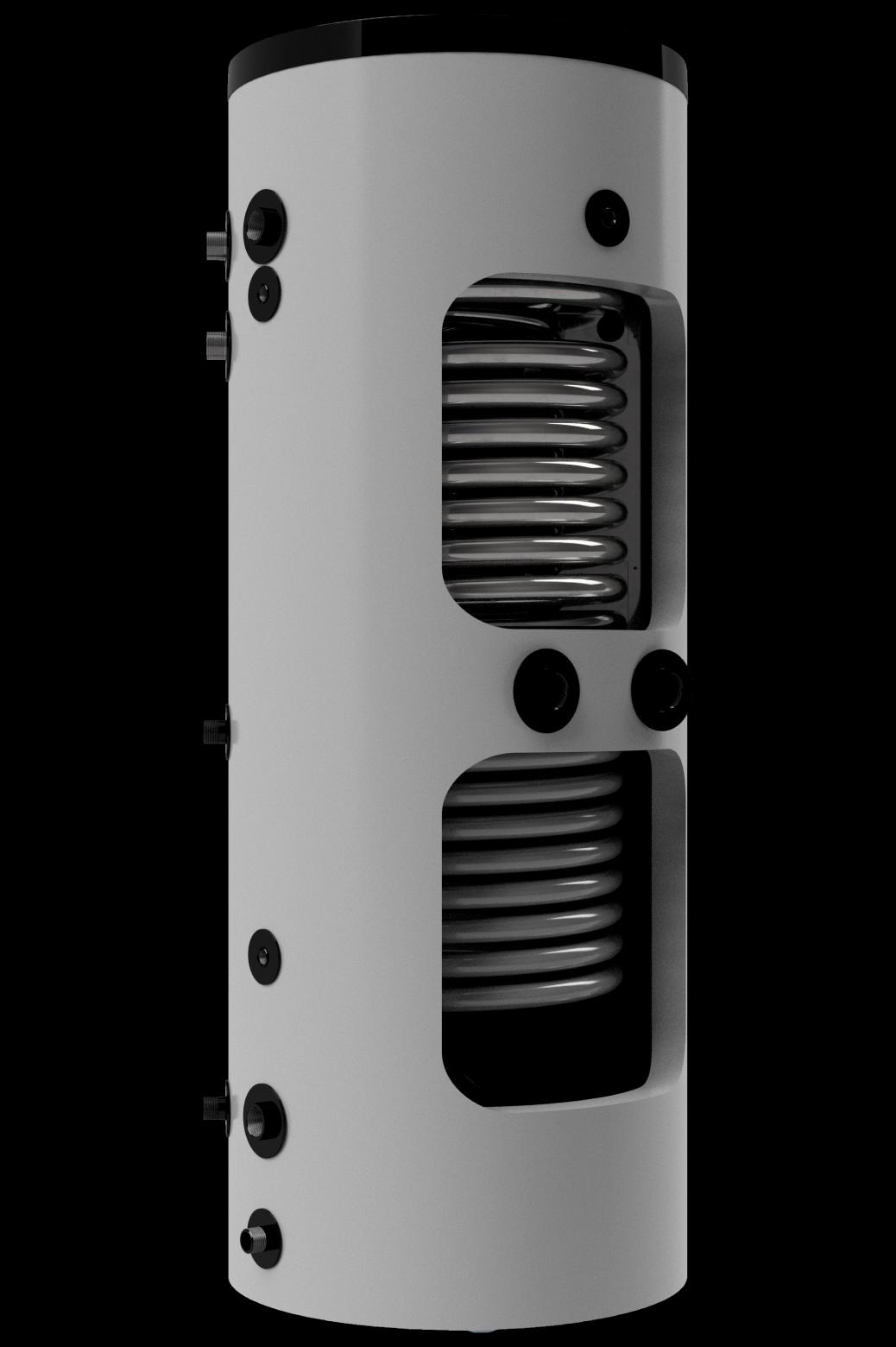 Акумулюючий бак з проточним нагрівом ГВ у теплообміннику