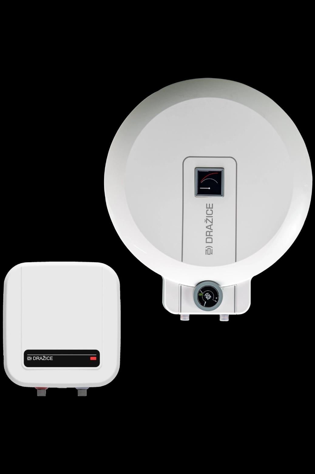 Малооб'ємний тисковий електричний водонагрівач з вбудованим нагрівальним елементом